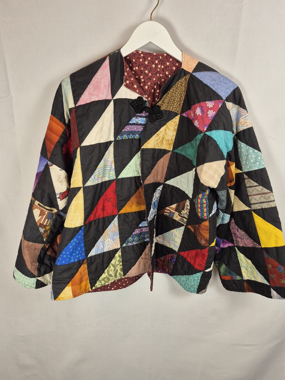 Women’s Multi-Color Patchwork Quilted Jacket - Size M